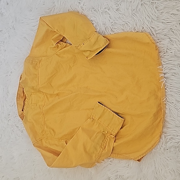 H&M golden rod Yellow button down longsleeve top - Picture 2 of 4